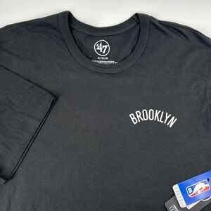 '47 Brooklyn Nets T-Shirt Mens XL Black Graphic NBA Basketball NWT